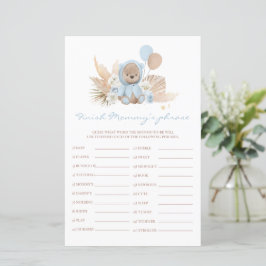 Teddy Bear Baby Shower beendet Mommy's Phrase Game