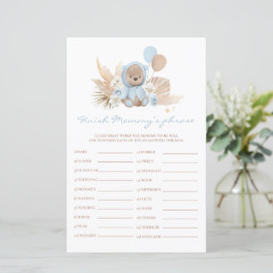 Teddy Bear Baby Shower beendet Mommy's Phrase Game
