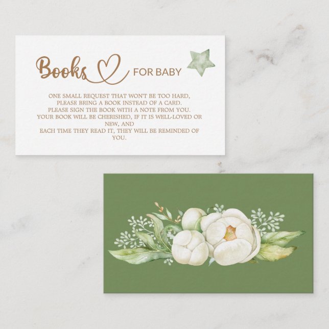 Teddy Bear Baby Shower Books für das Baby Enclosur Begleitkarte (Vorne/Hinten)