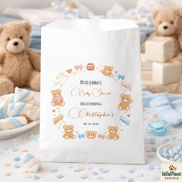 Teddy Bear Baby Shower Boy | Cute Blue Bear Geschenktütchen