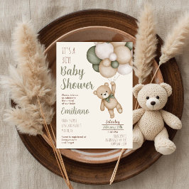 Teddy Bear Baby Shower Boy Einladung