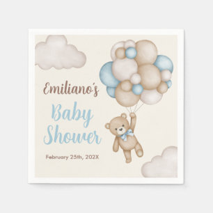 Teddy Bear Baby Shower Boy Serviette
