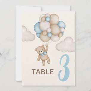 Teddy Bear Baby Shower Boy Tafelschild Einladung