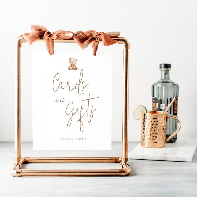 Teddy Bear Baby Shower Cards And Gifts Poster (Von Creator hochgeladen)