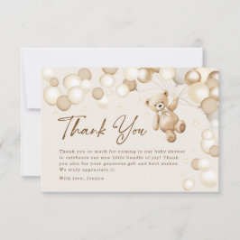 Teddy Bear Baby Shower Dankeskarte