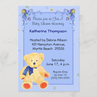 Teddy Bear Baby Shower Einladung