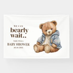 Teddy Bear Baby Shower Einladung, kann frühzeitig Banner