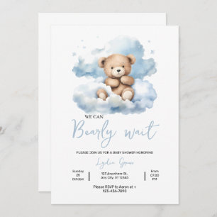 Teddy Bear Baby Shower Einladung, kann frühzeitig Einladung