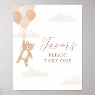 Teddy Bear Baby Shower favorisiert Schild