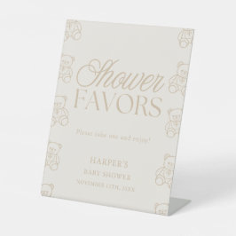 Teddy Bear Baby Shower Favors Sockelschild