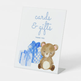 Teddy Bear Baby Shower Geschenke und Karten Sockelschild