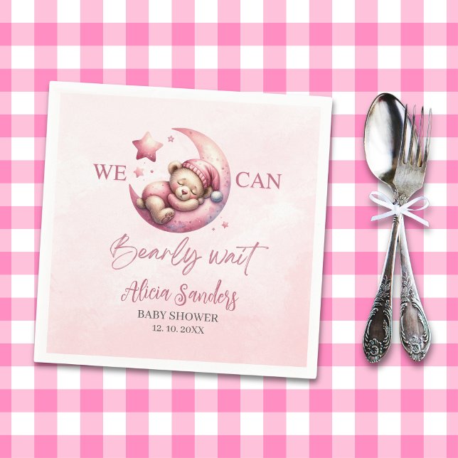 Teddy Bear Baby shower Girl Pary Serviette (Von Creator hochgeladen)