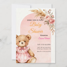 Teddy Bear Baby Shower Invitation 