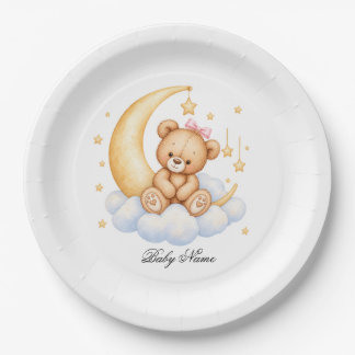 Teddy Bear Baby Shower Paper Plates Pappteller