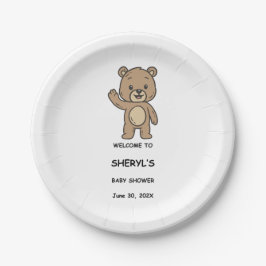 Teddy Bear Baby Shower Pappteller