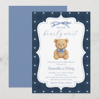 Teddy Bear Baby Shower Party Invitation Einladung