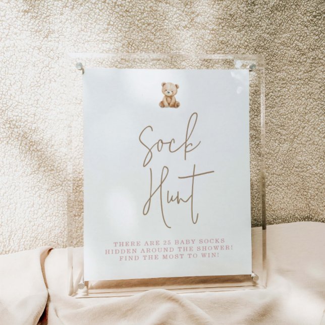 Teddy Bear Baby Shower Sock Hunt Poster (Von Creator hochgeladen)