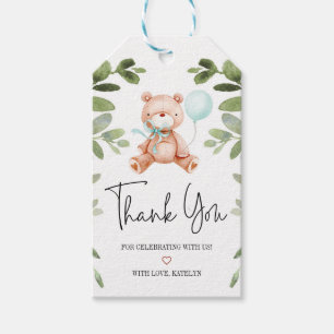 Teddy Bear Baby Shower Vielen Dank Gift Tags Geschenkanhänger