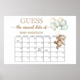 Teddy Bear Baby Showrate Terminkalender Poster