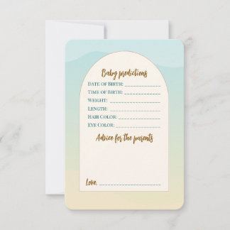 Teddy Bear Baby Showroom Flat Advice Card Hinweiskarte