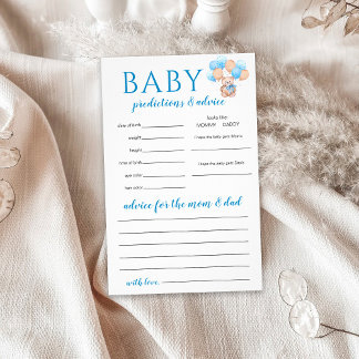 Teddy Bear Baby Vorhersagen Spiel Flyer