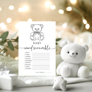 Teddy Bear Baby Word Scramble Boy Showspiel