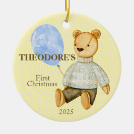 Teddy Bear Baby's First Keramik Ornament