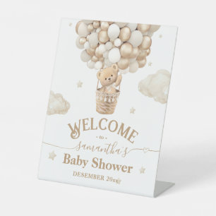 Teddy Bear Ballon Bearly Wait Baby Dusche Begrüßun Sockelschild