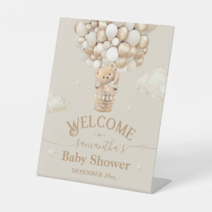Teddy Bear Ballon Bearly Wait Baby Dusche Begrüßun Sockelschild