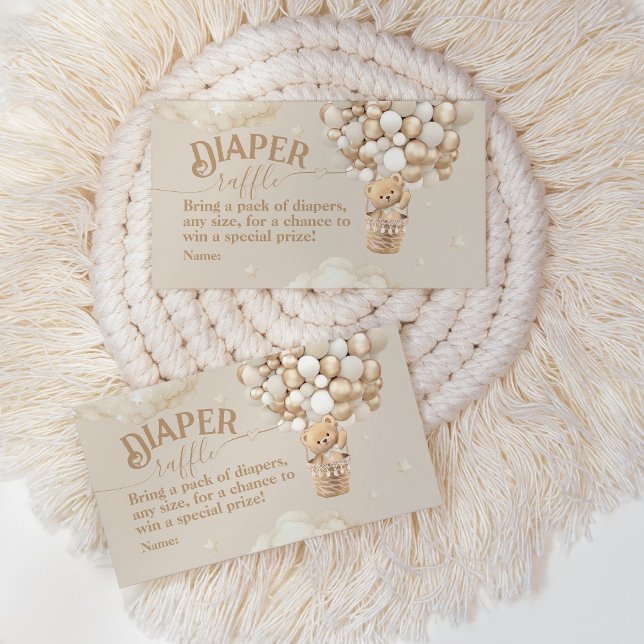 Teddy Bear Ballon Bearly Wait Baby Dusche Winzer Begleitkarte (Von Creator hochgeladen)