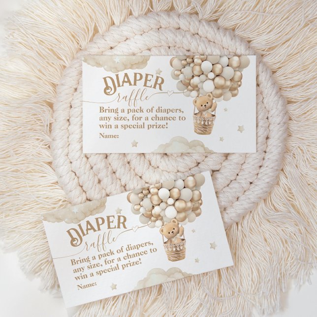 Teddy Bear Ballon Bearly Wait Baby Dusche Winzer Begleitkarte (Von Creator hochgeladen)