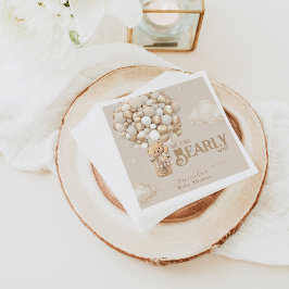 Teddy Bear Ballon Bearly Wait neutrale Baby Dusche Serviette