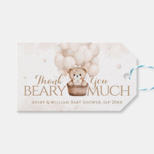 Teddy Bear Ballon Neutral Baby Dusche Geschenkanhänger