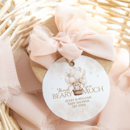 Teddy Bear Ballon Neutral Baby Dusche Geschenkanhänger