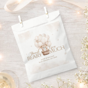 Teddy Bear Ballon Neutral Baby Dusche Geschenktütchen