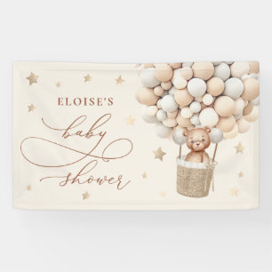 Teddy Bear Ballon Neutral Bearly Wait Baby Shooter Banner