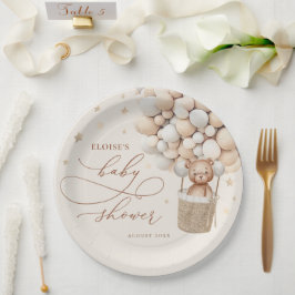 Teddy Bear Ballon Neutral Bearly Wait Baby Shooter Pappteller