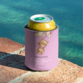Teddy Bear Ballon PINK Can Cooler Dosenkühler