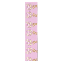Teddy Bear Ballon Pink Kurz Table Runner Kurzer Tischläufer