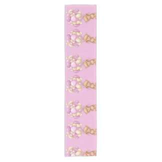Teddy Bear Ballon Pink Kurz Table Runner Kurzer Tischläufer