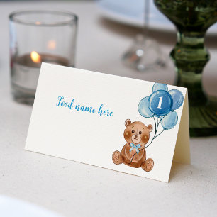 Teddy Bear Balloon 1. Geburtstag Zelt Platzkarte