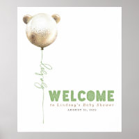 Teddy Bear Balloon Baby Dusche Begrüßungszeichen