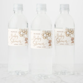Teddy Bear Balloon Baby Dusche Wasser Flasche Etik Wasserflaschenetikett