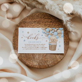 Teddy Bear Balloon Baby Showbuchanfrage Begleitkarte