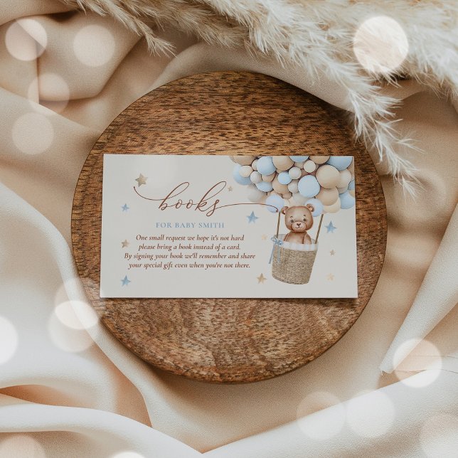 Teddy Bear Balloon Baby Showbuchanfrage Begleitkarte (Von Creator hochgeladen)