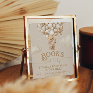 Teddy Bear Balloon Baby Showbücher Poster