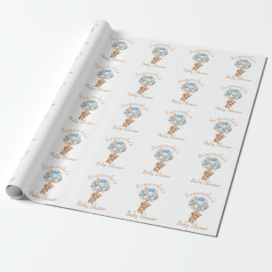 Teddy Bear Balloon Baby Wrapping Paper Geschenkpapier