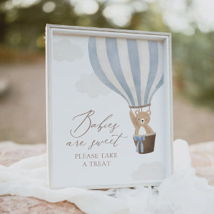 Teddy Bear Balloon Babydusche Babys sind süß Poster