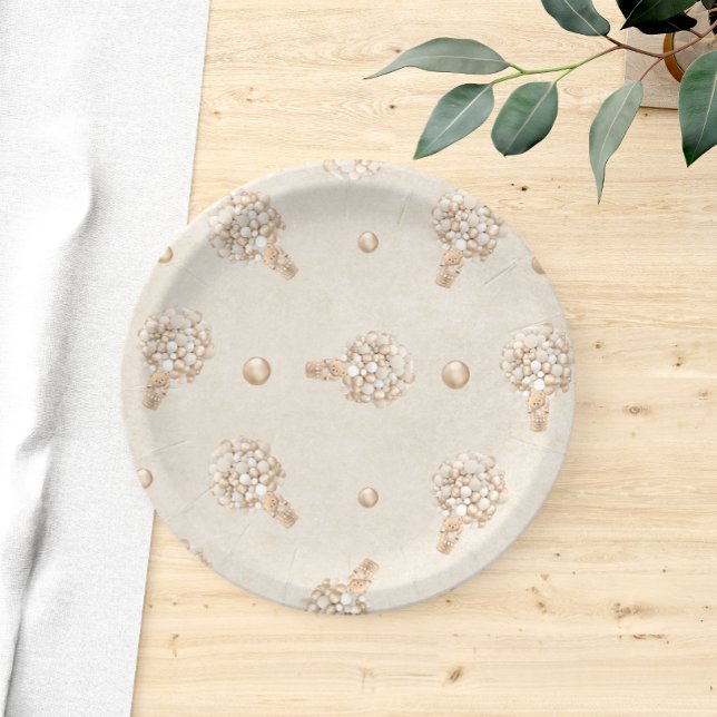 Teddy Bear Balloon Babydusche Pappteller (Von Creator hochgeladen)