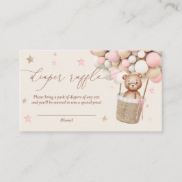 Teddy Bear Balloon Babydusche Windelwanne Begleitkarte